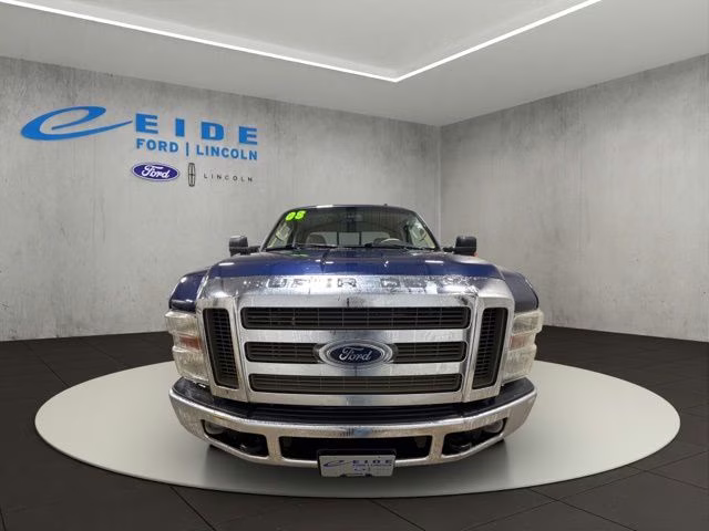 2008 Dark Blue Pearl Clearcoat Metallic Ford Super Duty F-250 SRW Lariat 4X4 Truck