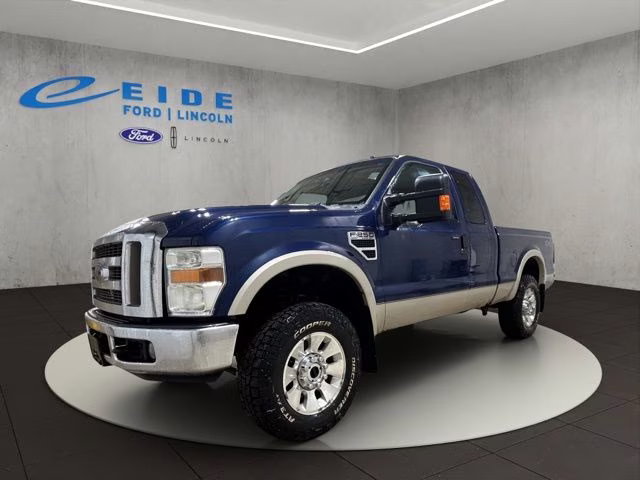 2008 Dark Blue Pearl Clearcoat Metallic Ford Super Duty F-250 SRW Lariat 4X4 Truck