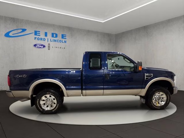 2008 Dark Blue Pearl Clearcoat Metallic Ford Super Duty F-250 SRW Lariat 4X4 Truck