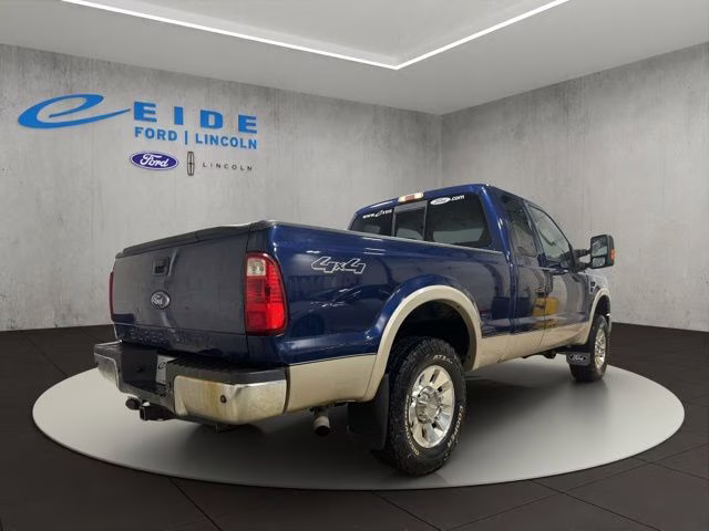2008 Dark Blue Pearl Clearcoat Metallic Ford Super Duty F-250 SRW Lariat 4X4 Truck