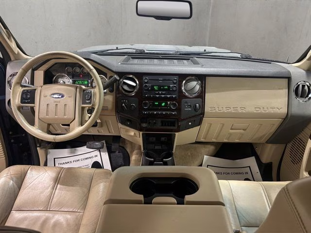 2008 Dark Blue Pearl Clearcoat Metallic Ford Super Duty F-250 SRW Lariat 4X4 Truck