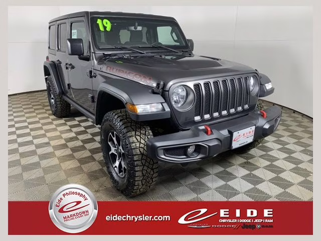 2019 Granite Crystal Metallic Clearcoat Jeep Wrangler Unlimited Rubicon 4X4 SUV