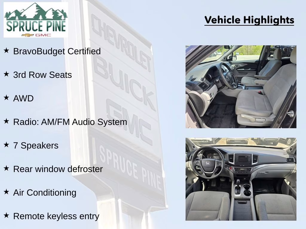 2016 Modern Steel Metallic Honda Pilot LX AWD SUV