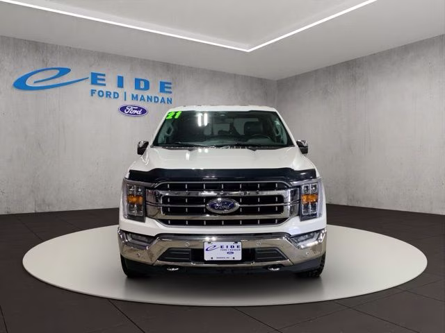 2021 Star White Metallic Tri-Coat Ford F-150 Lariat 4X4 Truck