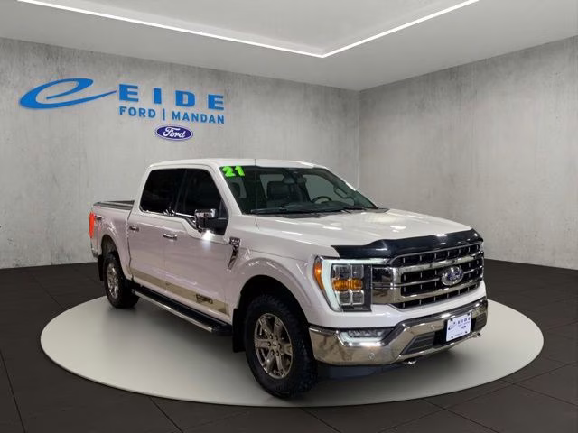 2021 Star White Metallic Tri-Coat Ford F-150 Lariat 4X4 Truck