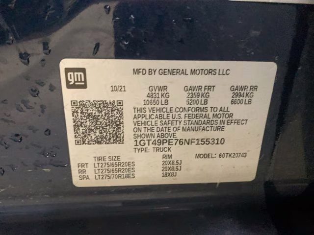 2022 Pacific Blue Metallic GMC Sierra 2500HD AT4 4X4 Truck