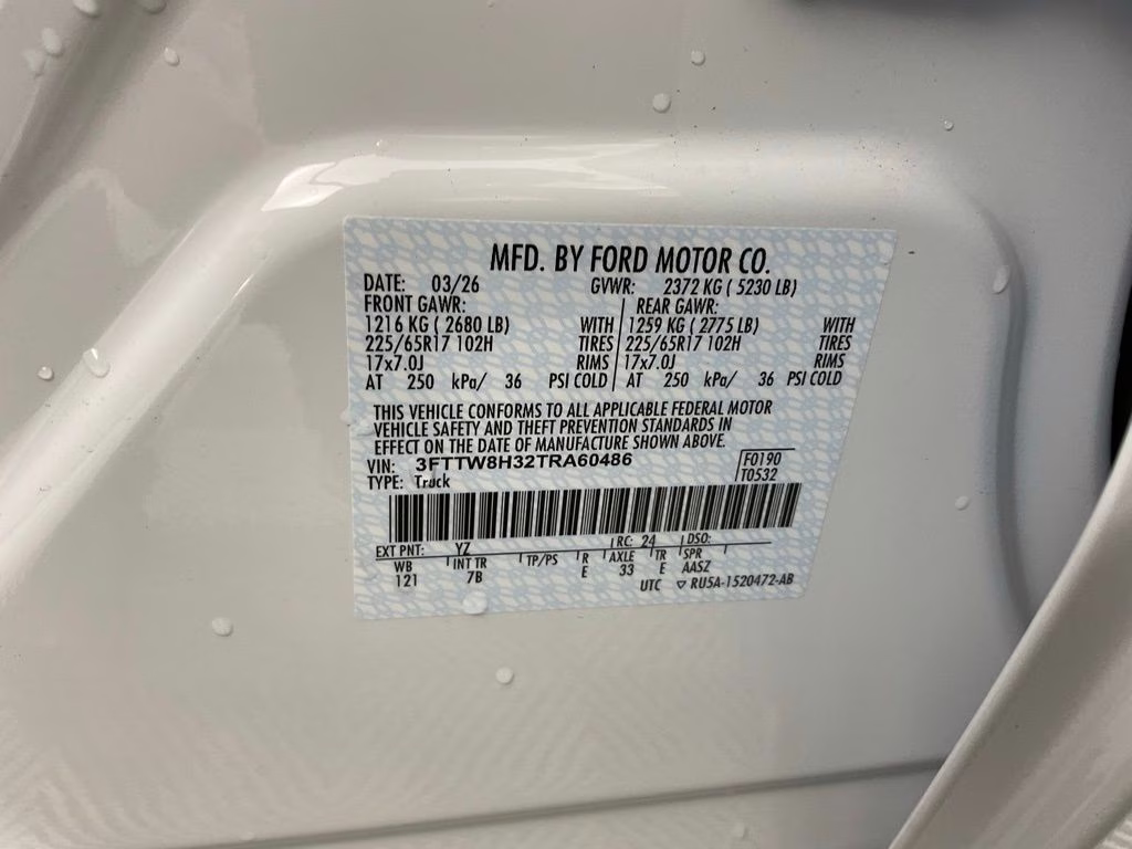 2026 Oxford White Ford Maverick XLT FWD Truck