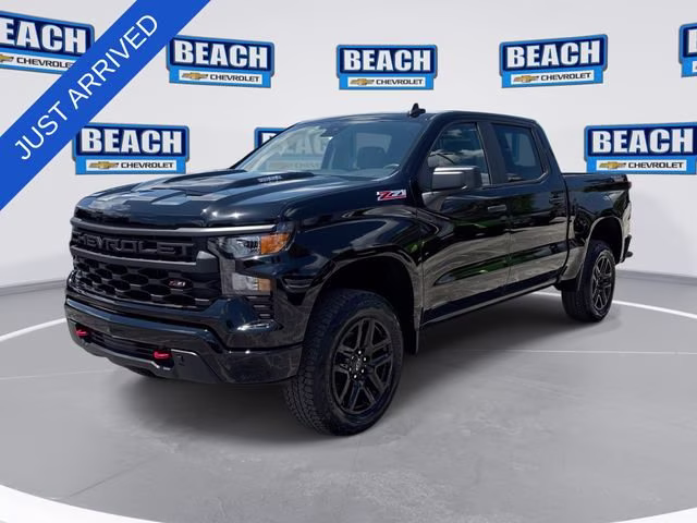 2026 Black Chevrolet Silverado 1500 Custom Trail Boss 4X4 Truck