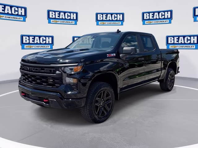 2026 Black Chevrolet Silverado 1500 Custom Trail Boss 4X4 Truck