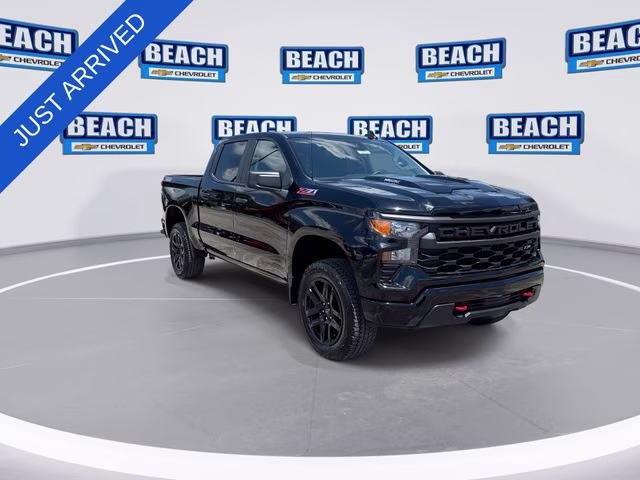 2026 Black Chevrolet Silverado 1500 Custom Trail Boss 4X4 Truck