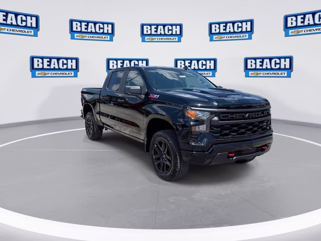 2026 Black Chevrolet Silverado 1500 Custom Trail Boss 4X4 Truck