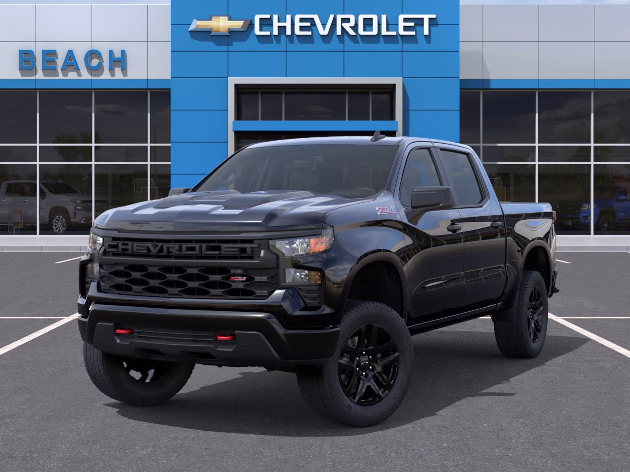 2026 Black Chevrolet Silverado 1500 Custom Trail Boss 4X4 Truck