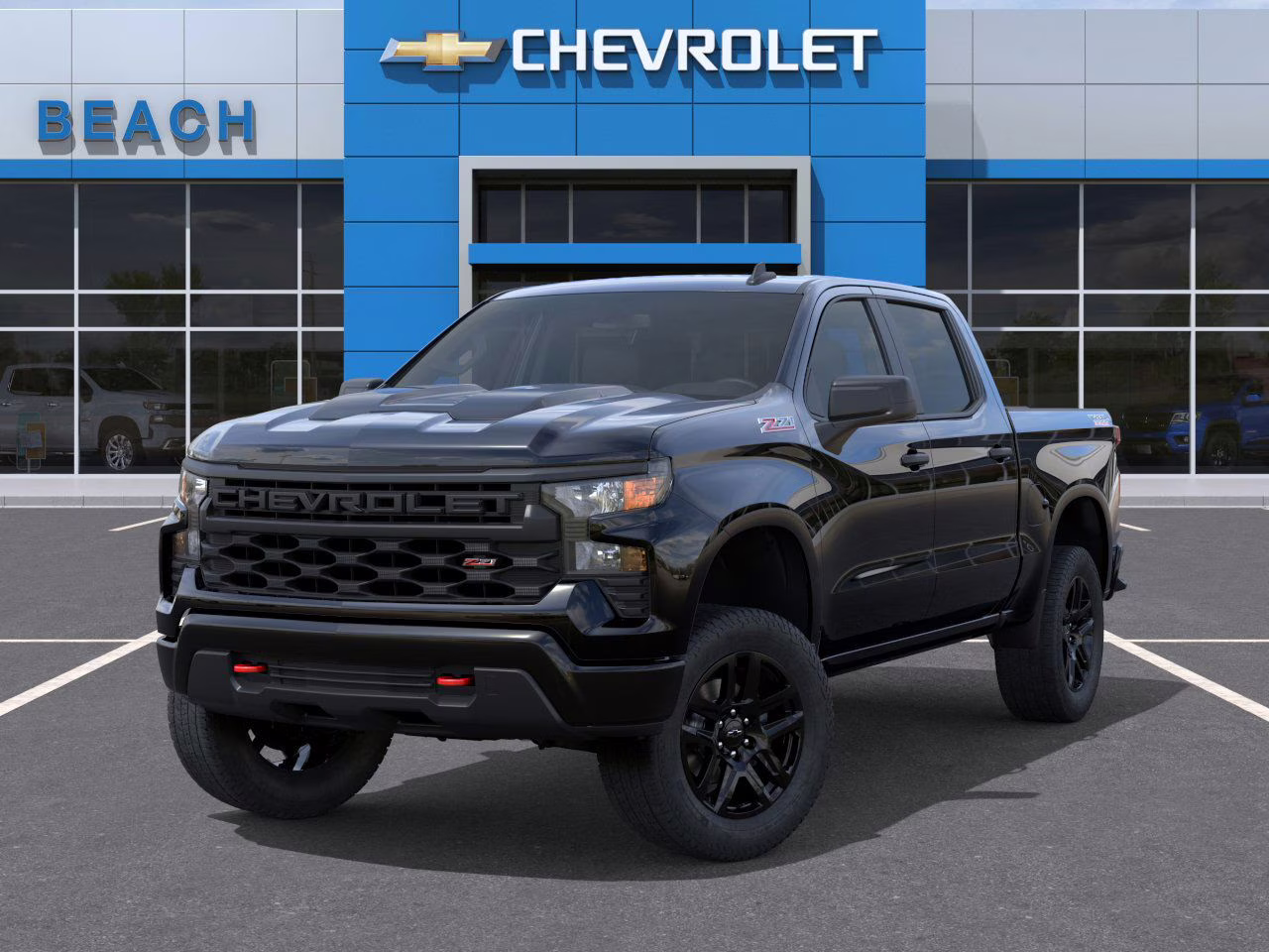2026 Black Chevrolet Silverado 1500 Custom Trail Boss 4X4 Truck