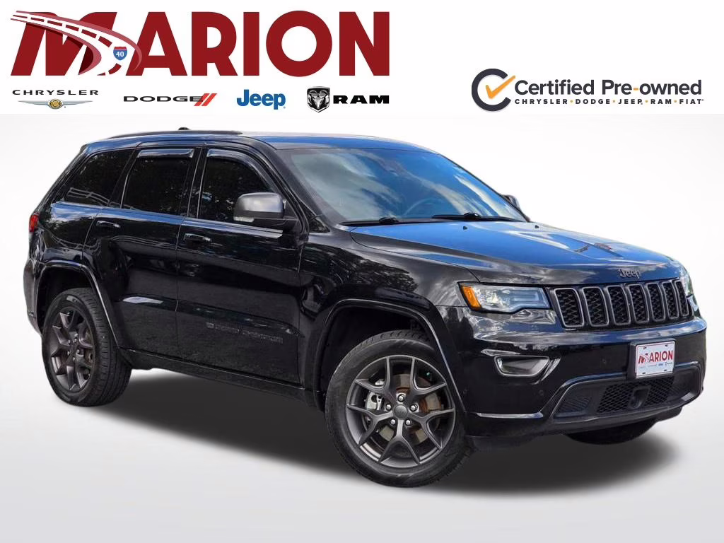 2021 Diamond Black Crystal Pearlcoat Jeep Grand Cherokee 80th Anniversary Edition 4X4 SUV