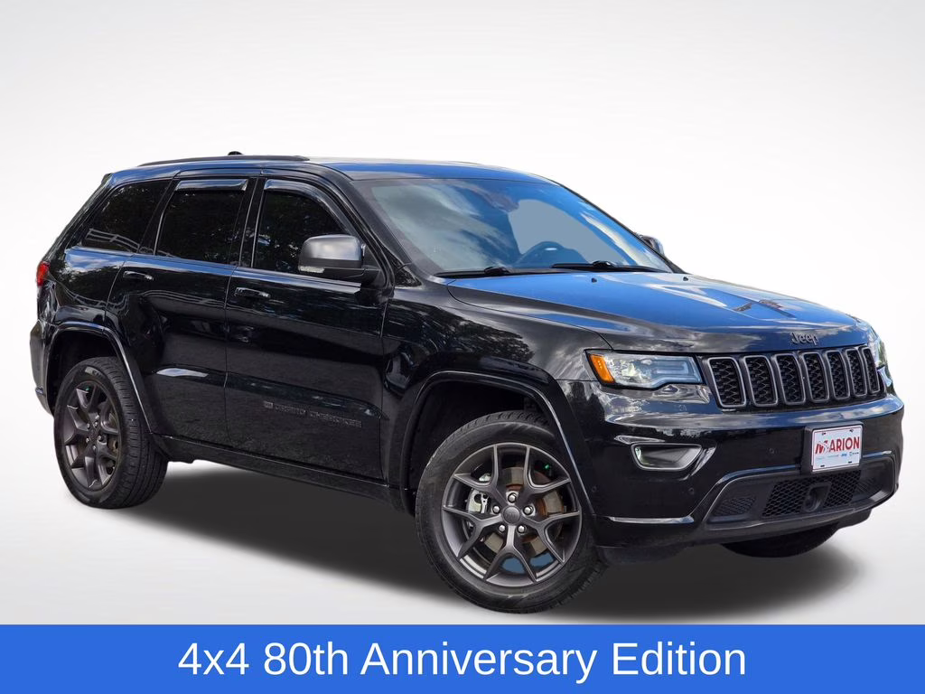 2021 Diamond Black Crystal Pearlcoat Jeep Grand Cherokee 80th Anniversary Edition 4X4 SUV