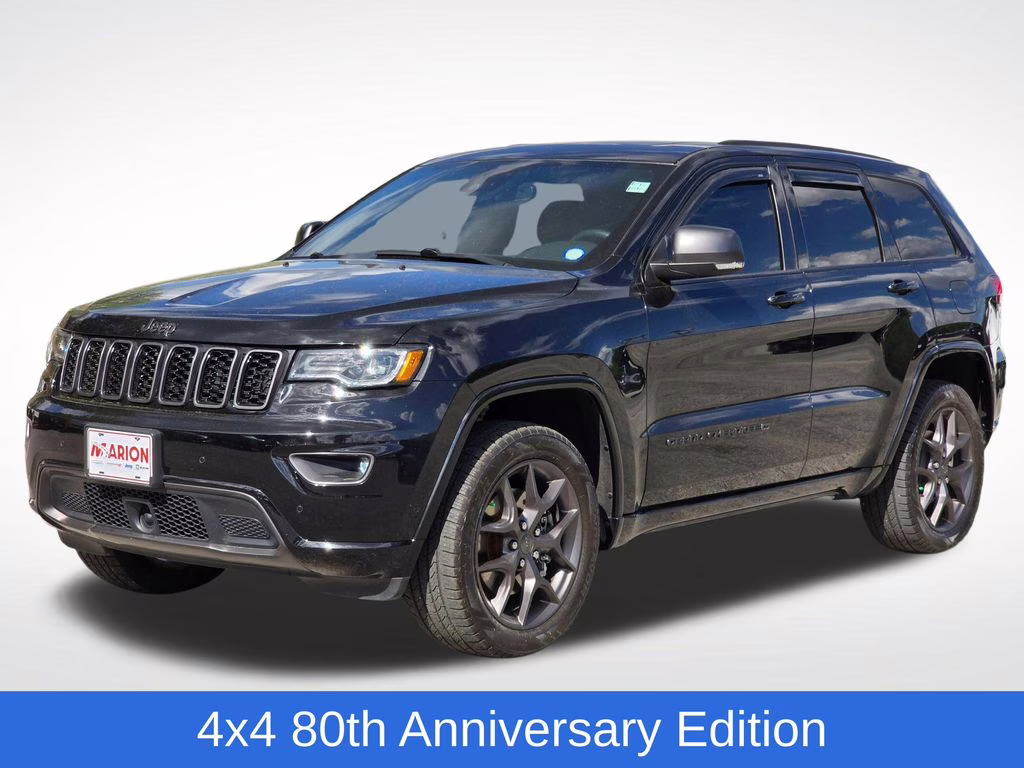 2021 Diamond Black Crystal Pearlcoat Jeep Grand Cherokee 80th Anniversary Edition 4X4 SUV