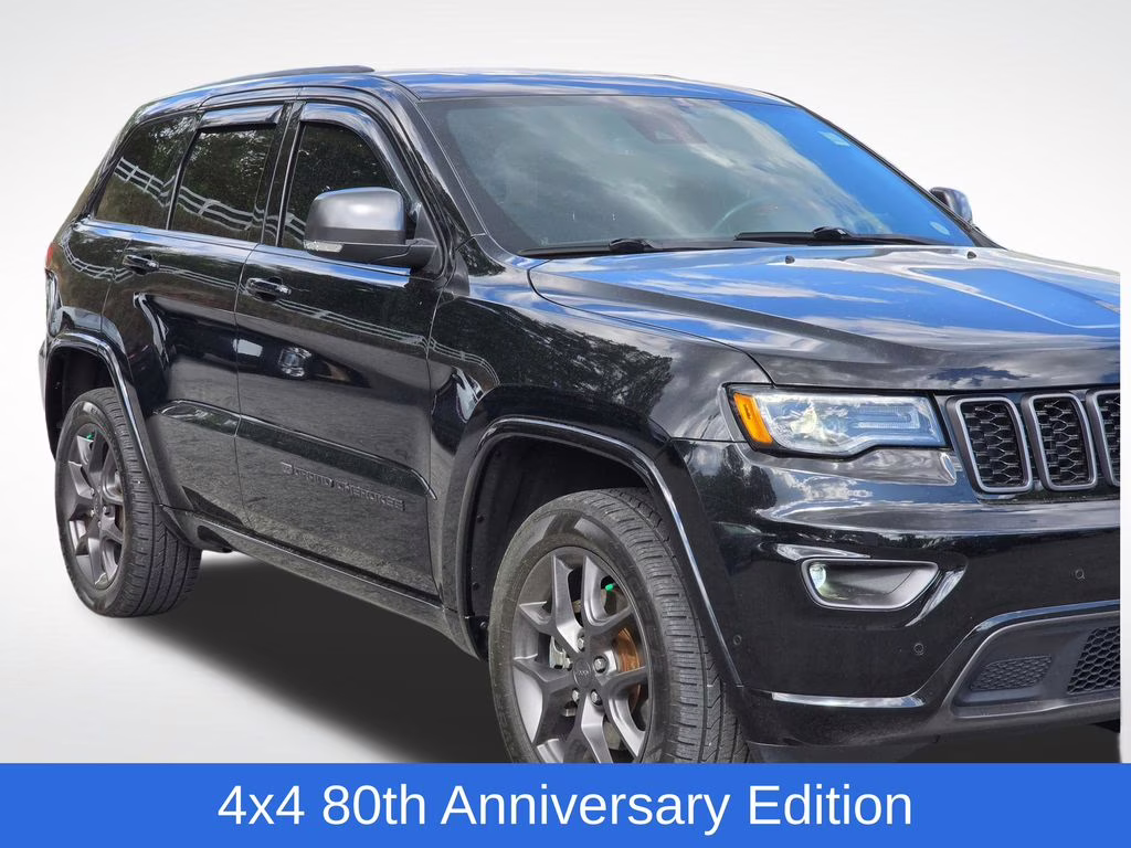 2021 Diamond Black Crystal Pearlcoat Jeep Grand Cherokee 80th Anniversary Edition 4X4 SUV