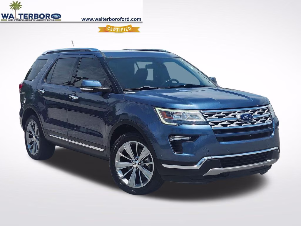 2018 Blue Metallic Ford Explorer Limited 4X4 SUV
