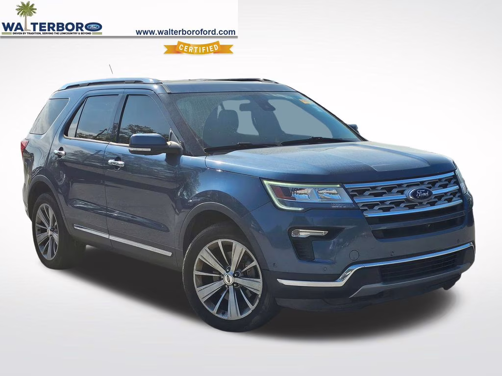 2018 Blue Metallic Ford Explorer Limited 4X4 SUV