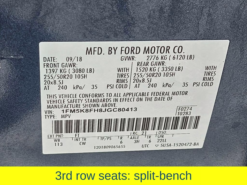 2018 Blue Metallic Ford Explorer Limited 4X4 SUV