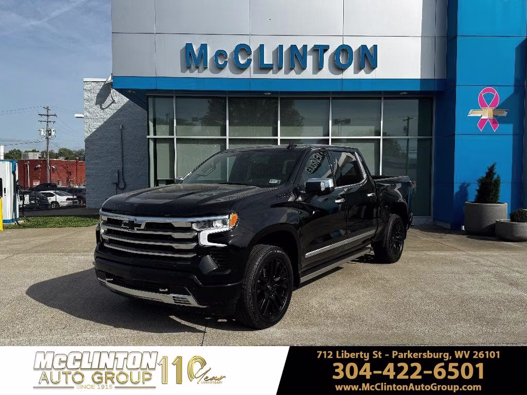 Black 2026 Chevrolet Silverado 1500 High Country Crew Cab 4WD Pickup Truck Four-Wheel Drive Automatic
