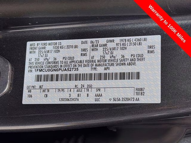 2023 Gray Metallic Ford Escape Active FWD SUV