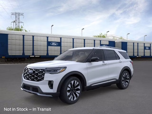 2026 Space White Metallic Ford Explorer Platinum 4X4 SUV