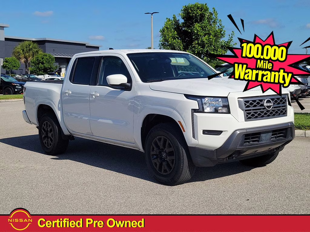 2023 Glacier White Nissan Frontier SV 4X4 Truck