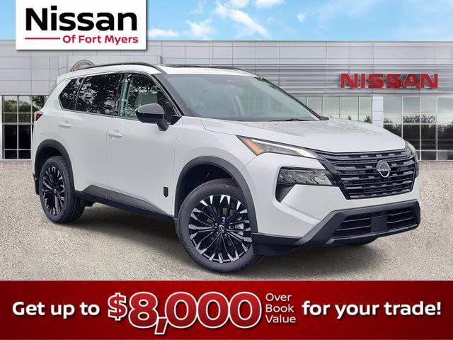 2026 Everest White Pearl Tricoat Nissan Rogue Dark Armor FWD SUV
