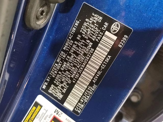 2010 Blue Ribbon Metallic Toyota Camry SE FWD Sedan