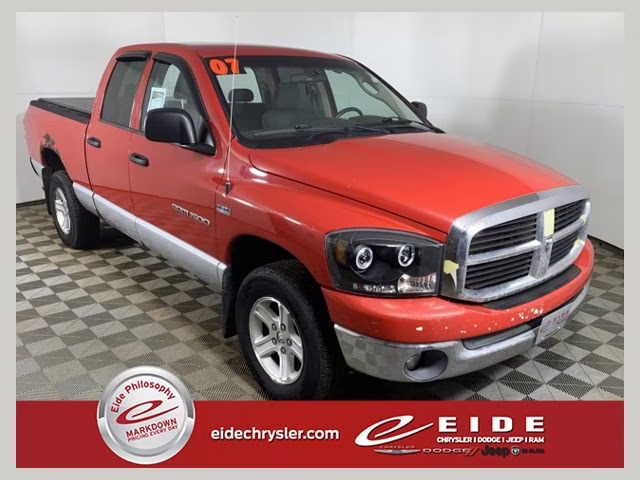 2007 Flame Red CC/Bright Silver Metallic Clearcoat Dodge Ram 1500 SLT 4X4 Truck