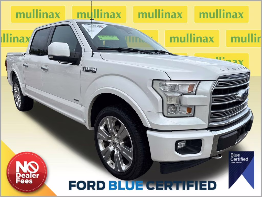 2017 White Platinum Metallic Tri-Coat Ford F-150 Limited 4X4 Truck