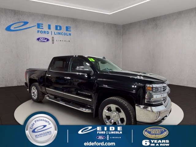2018 Black Chevrolet Silverado 1500 LTZ 4X4 Truck