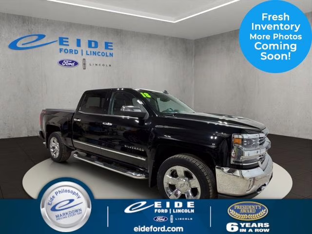 2018 Black Chevrolet Silverado 1500 LTZ 4X4 Truck