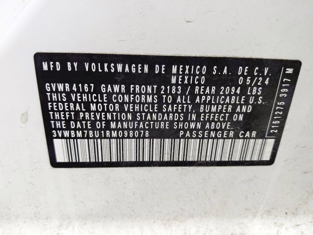 2024 Pure White Volkswagen Jetta 1.5T Sport FWD Sedan