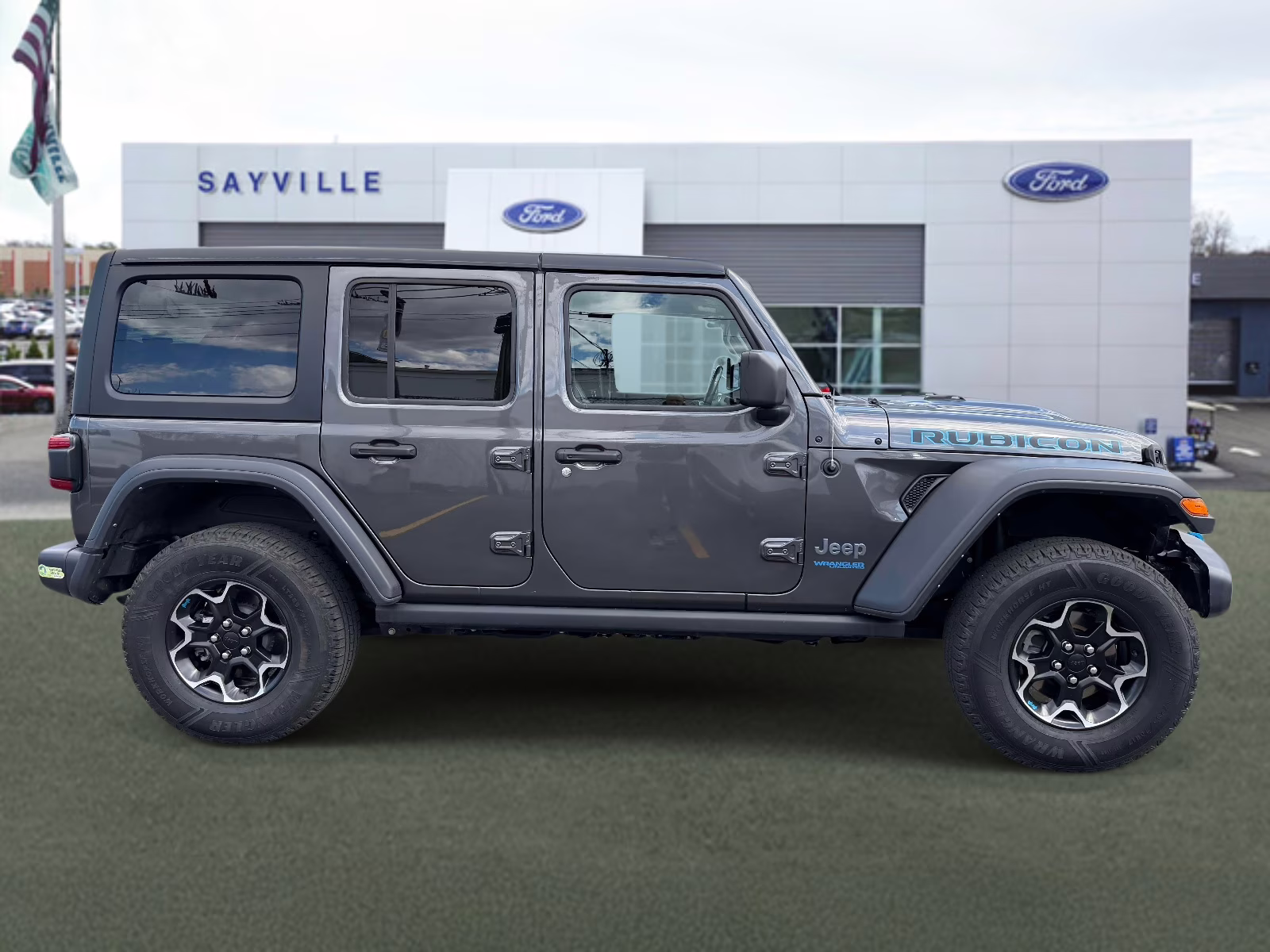 2022 Gray Jeep Wrangler 4xe Unlimited Rubicon 4x4 4X4 SUV