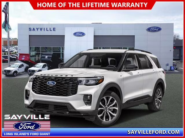 2026 Space White Metallic Ford Explorer ST-Line 4WD 4X4 SUV