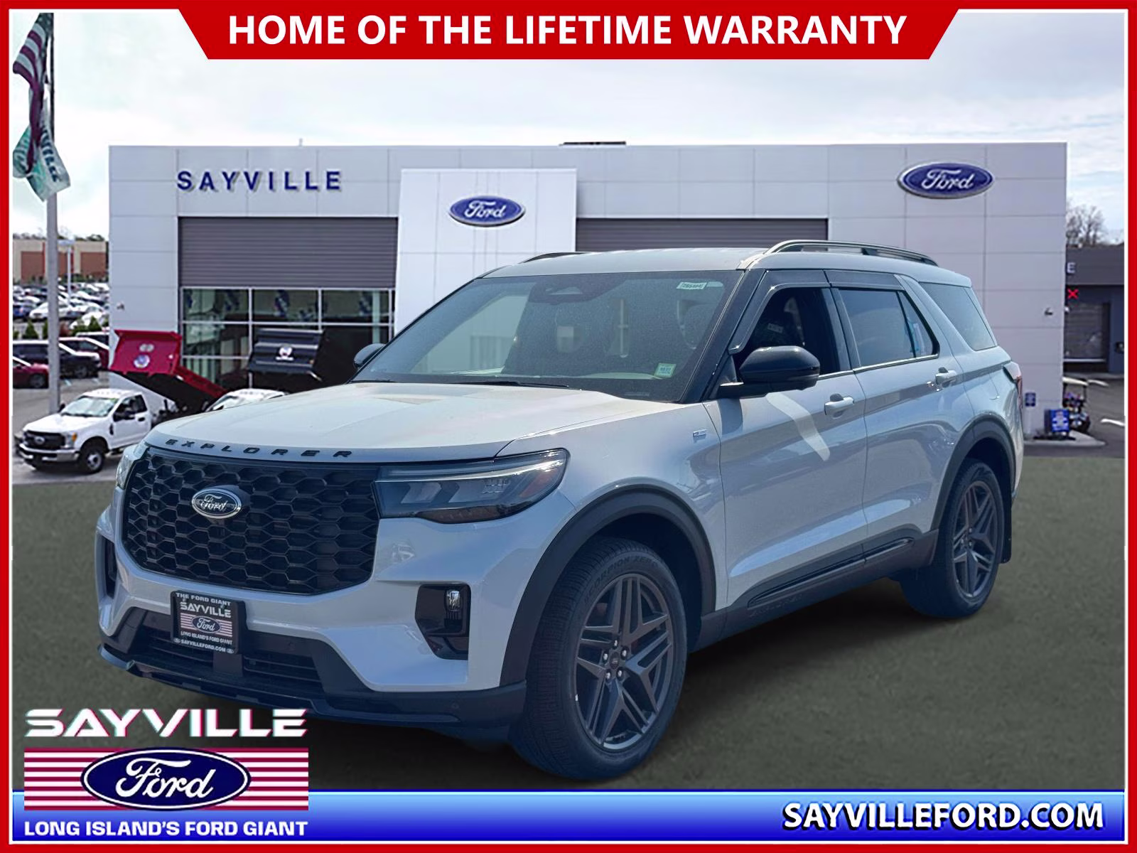 2026 Space White Metallic Ford Explorer ST-Line 4WD 4X4 SUV