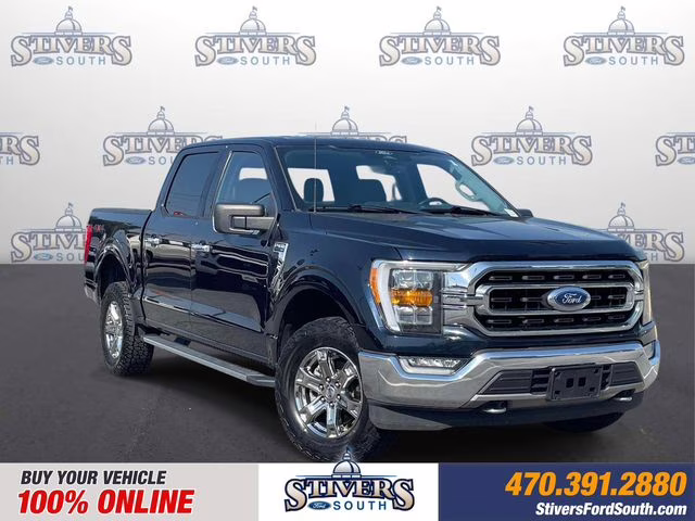 2021 Antimatter Blue Metallic Ford F-150 XLT 4X4 Truck