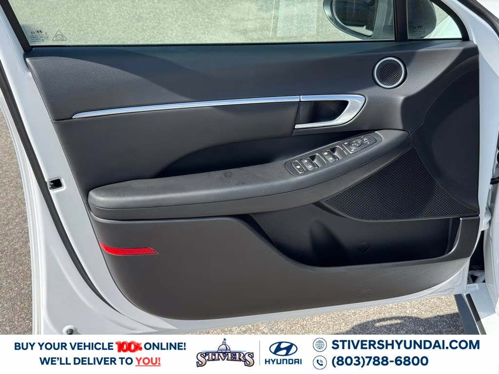 2023 Serenity White Hyundai Sonata Hybrid Blue FWD Sedan