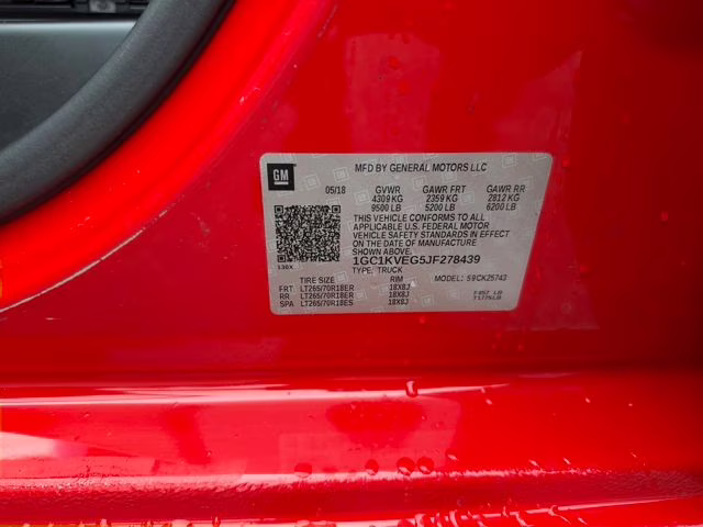 2018 Red Hot Chevrolet Silverado 2500HD LT 4X4 Truck