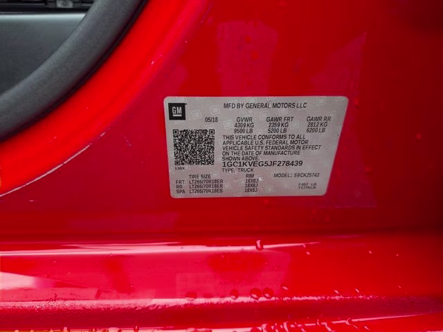 2018 Red Hot Chevrolet Silverado 2500HD LT 4X4 Truck