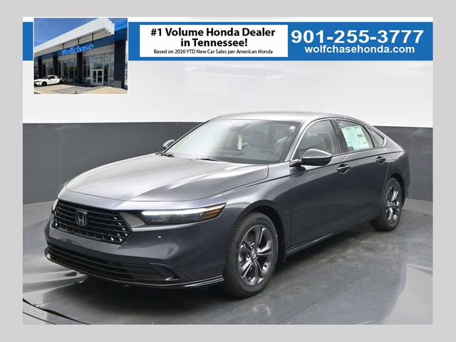 2026 Meteorite Gray Metallic Honda Accord Hybrid EX-L FWD Sedan