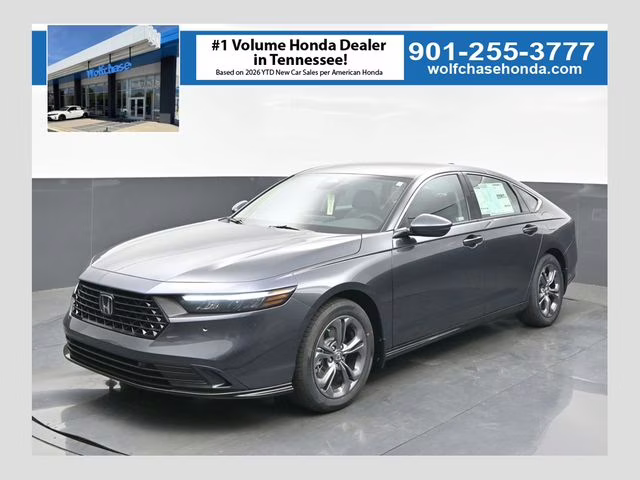 2026 Meteorite Gray Metallic Honda Accord Hybrid EX-L FWD Sedan