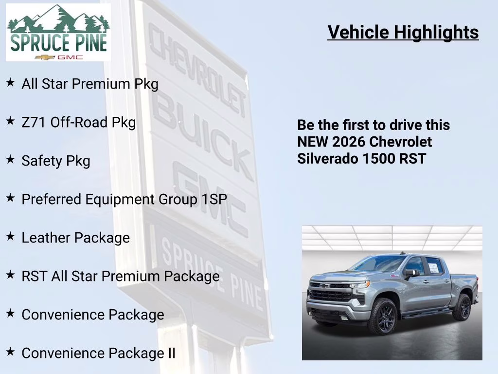 2026 Sterling Gray Metallic Chevrolet Silverado 1500 RST 4X4 Truck