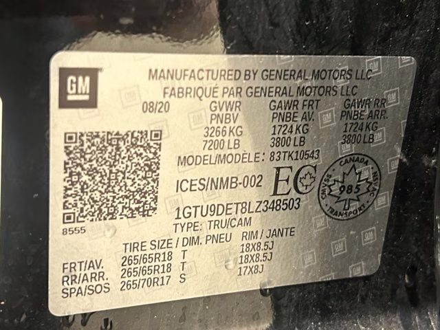 2020 Onyx Black GMC Sierra 1500 SLT 4X4 Truck