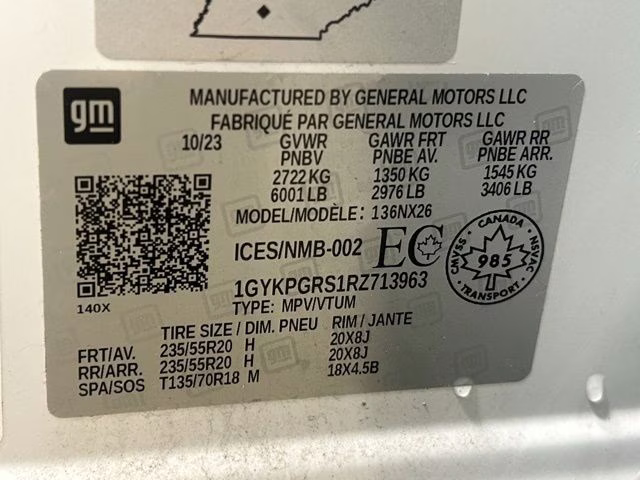 2024 Crystal White Tricoat Cadillac XT6 Sport AWD SUV