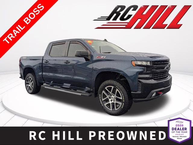 2019 Northsky Blue Metallic Chevrolet Silverado 1500 LT Trail Boss 4X4 Truck