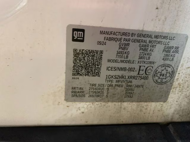 2024 Summit White GMC Yukon XL AT4 4X4 SUV