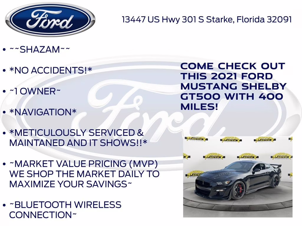 2021 Shadow Black Ford Mustang Shelby GT500 RWD Coupe